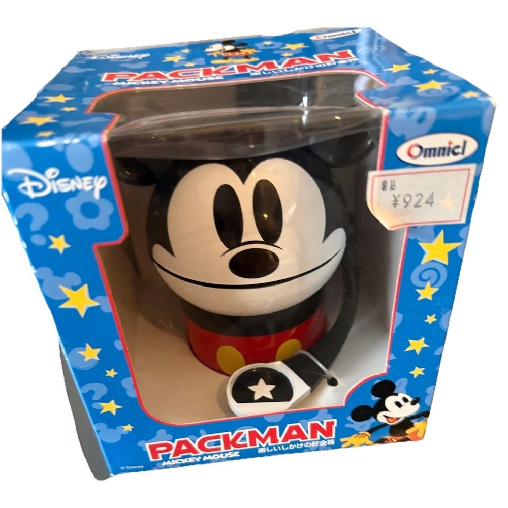 Disney, Mickey, Pac-Man, and Fun Shikkaku piggy bank From Japan